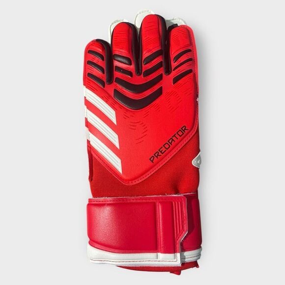Adidas Predator Match Goalkeeper Red White Soccer Gloves JH3801 size 8 New - Picture 4 of 6